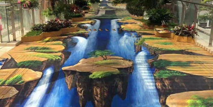 横岗商业天桥3D画